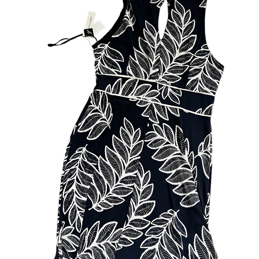 WOMENS NAVY FLORAL DRESS - Picture 2 of 5